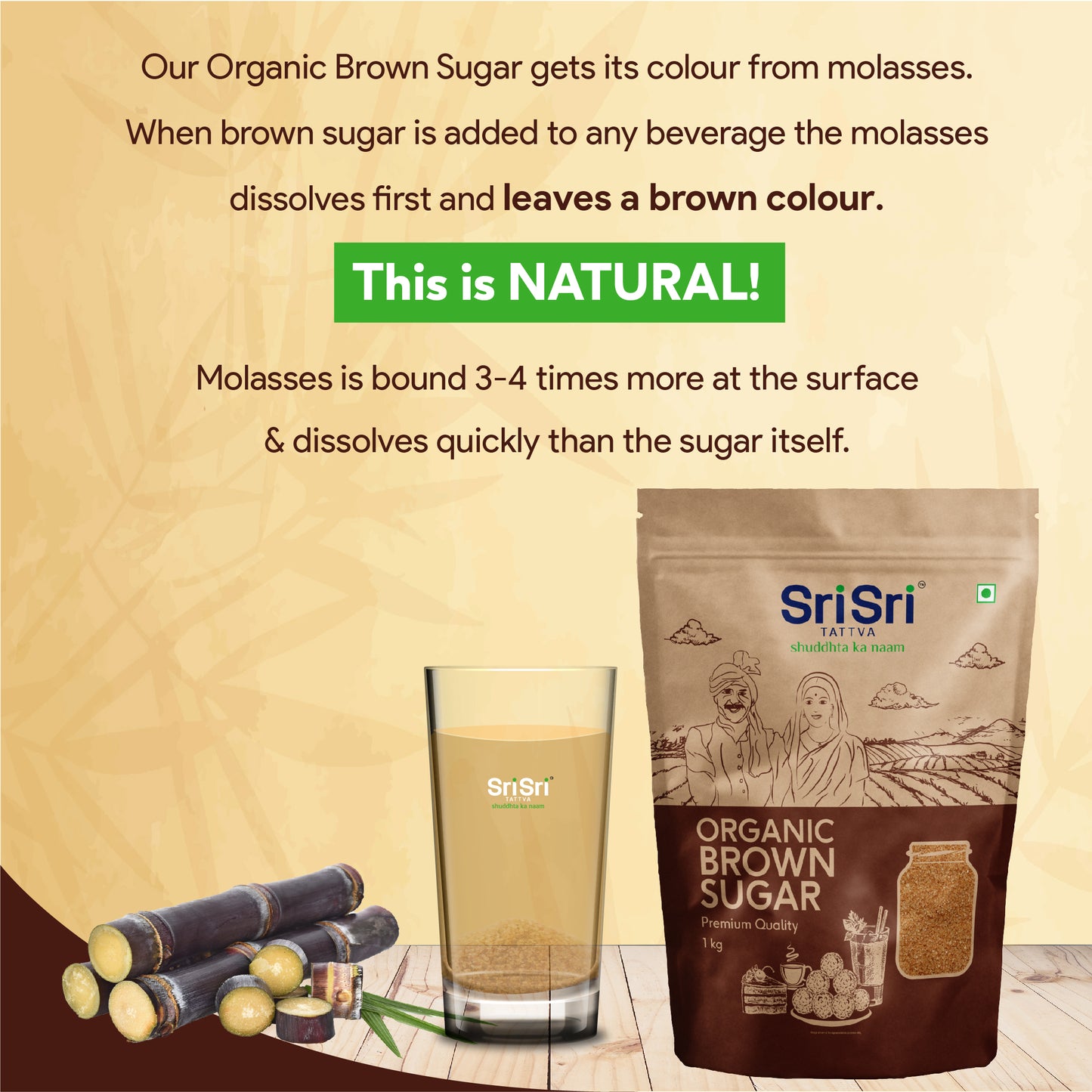 Organic Brown Sugar, 1 kg