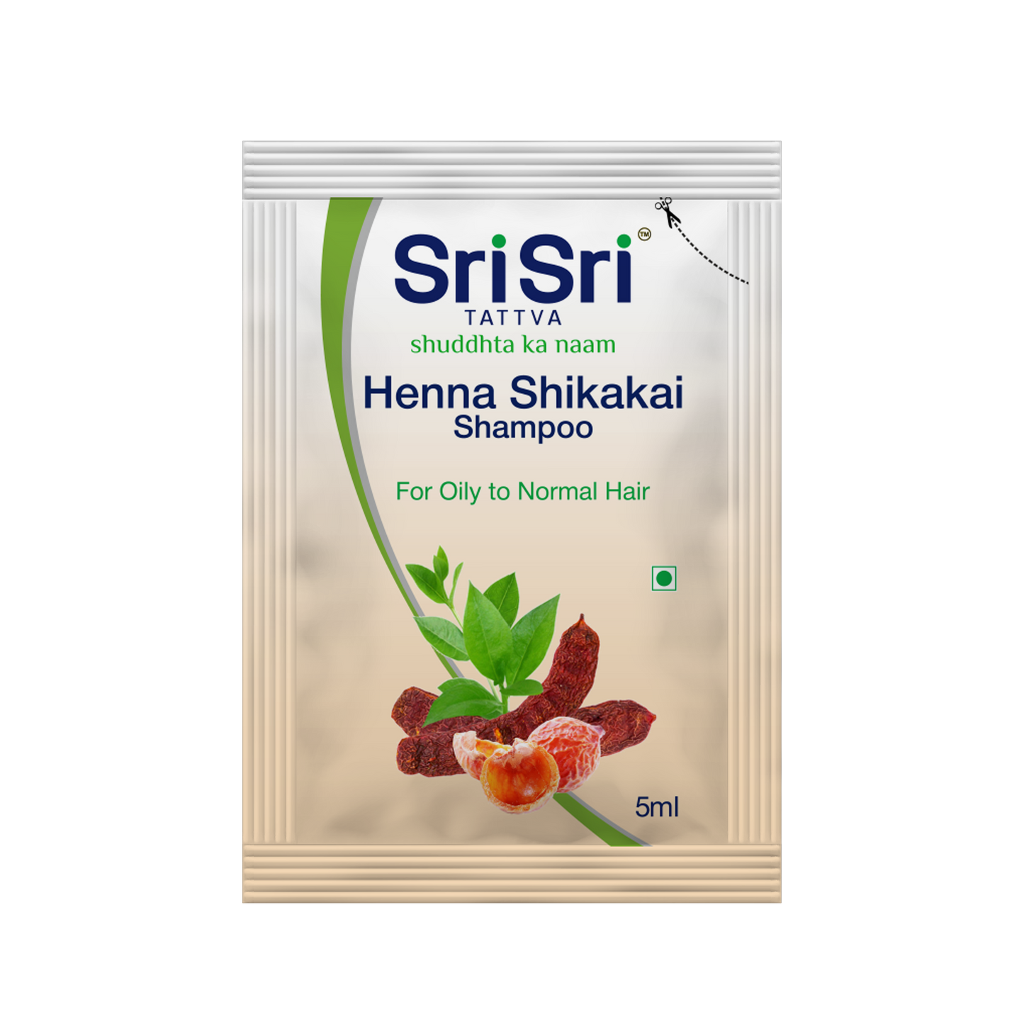 Henna Shikakai Shampoo Sachet -For Silky Smooth & Conditioned Hair, 5 ml | Pack Of 5