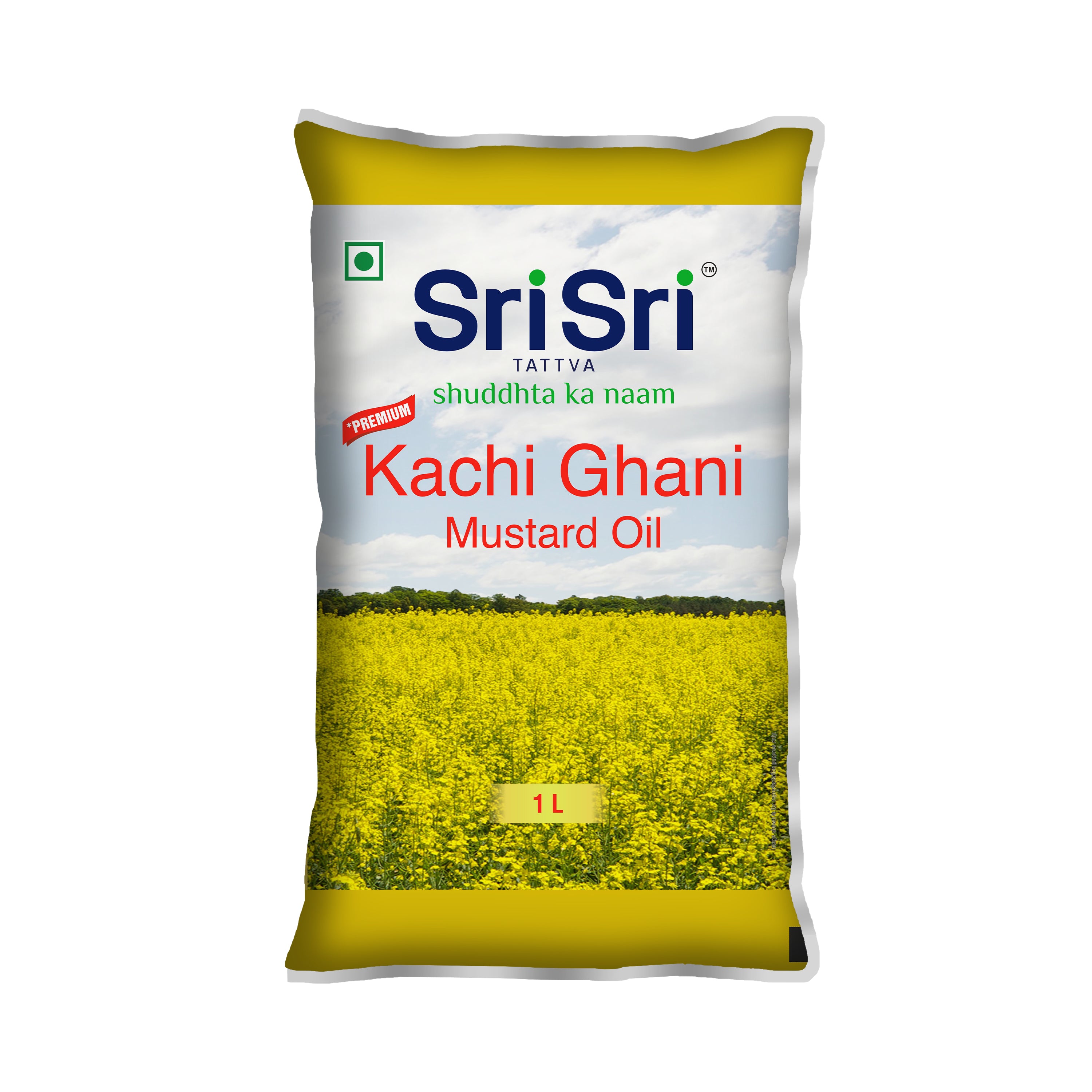 Premium Kachi Ghani Mustard Oil Pouch, 1 L