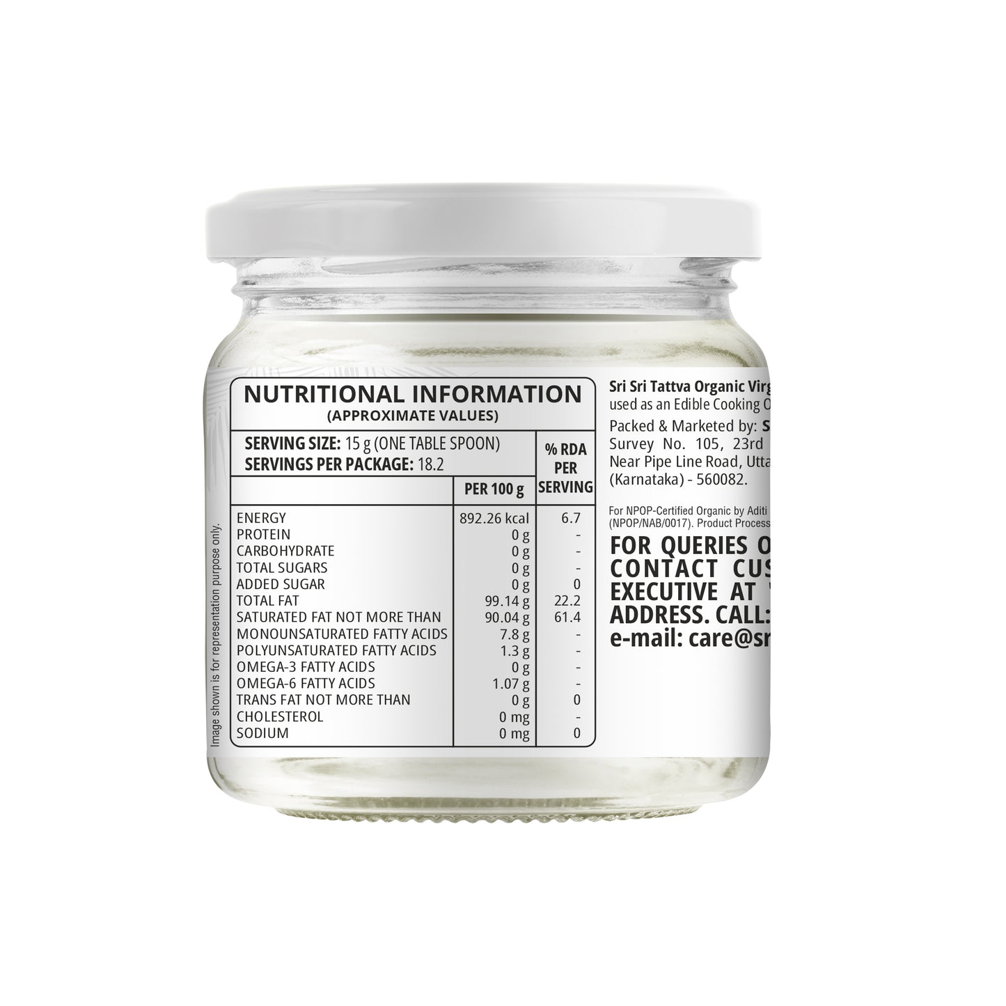 Organic Virgin Coconut Oil - Cold Pressed  | Unrefined | 300 ml