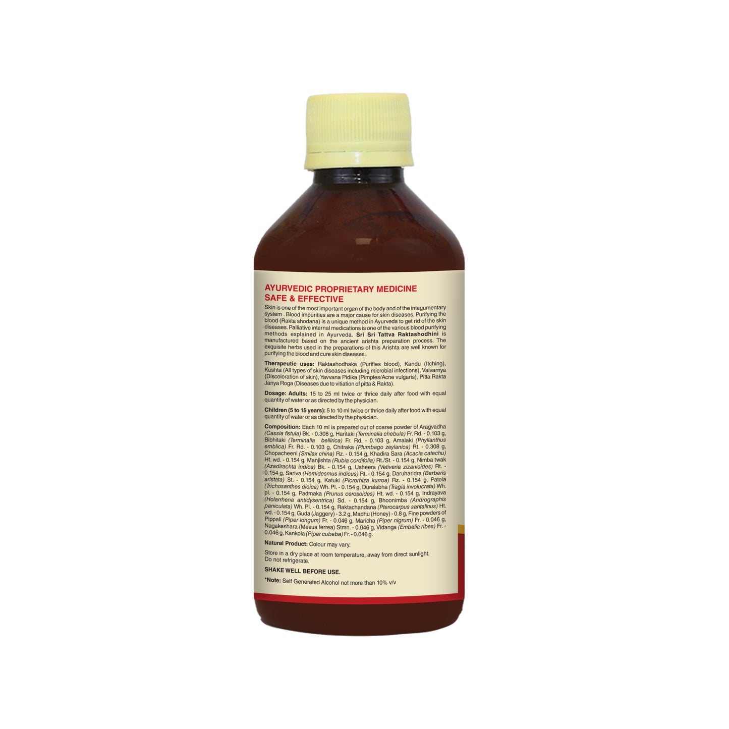 Raktashodhini Arishta Syrup - Blood Purifier, 200 ml