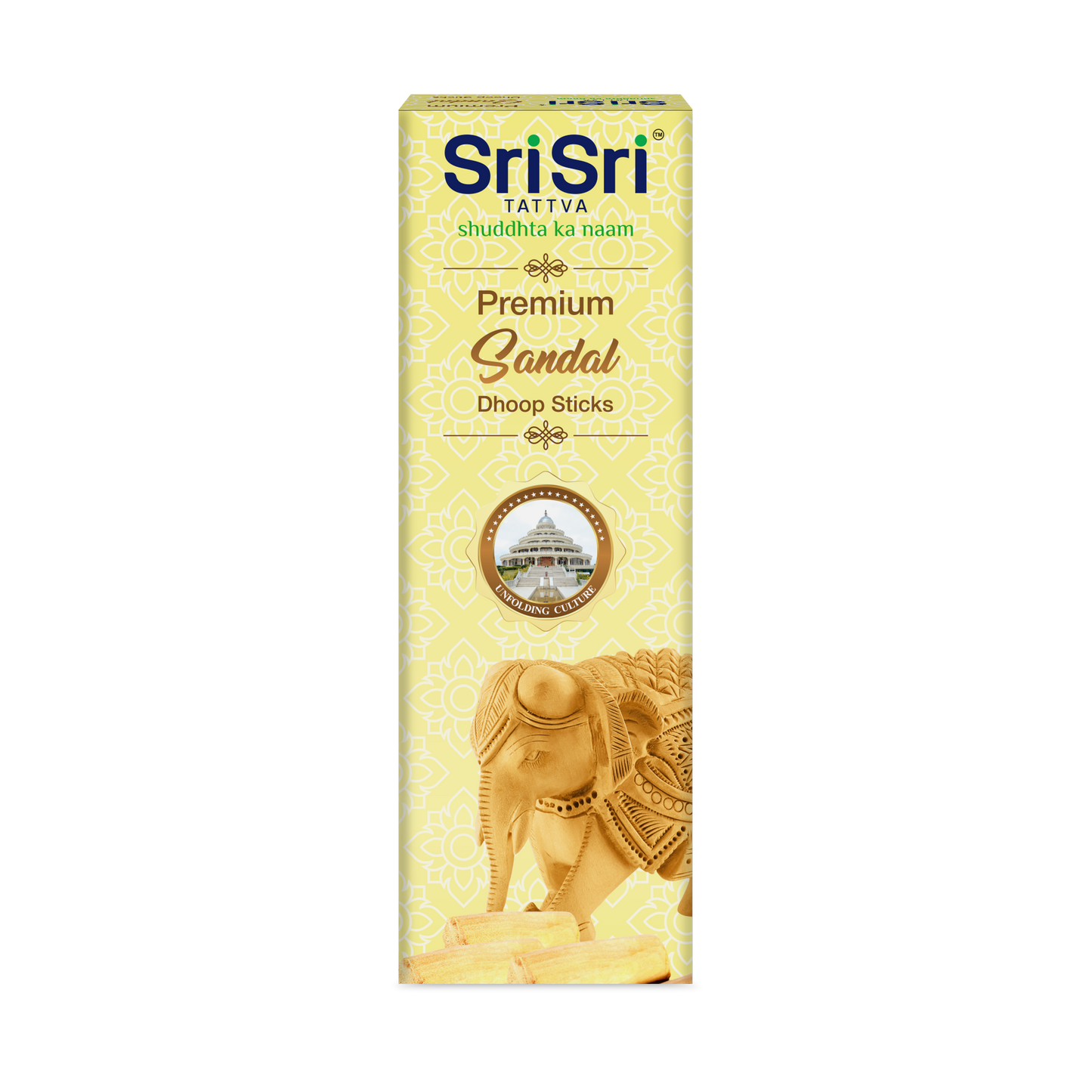Premium Sandal Dhoop Sticks For Pooja | 30 Dhoop Batti / Sticks | Fragrances – Natural Sandal | Bamboo-less | Free Stand | 50 g