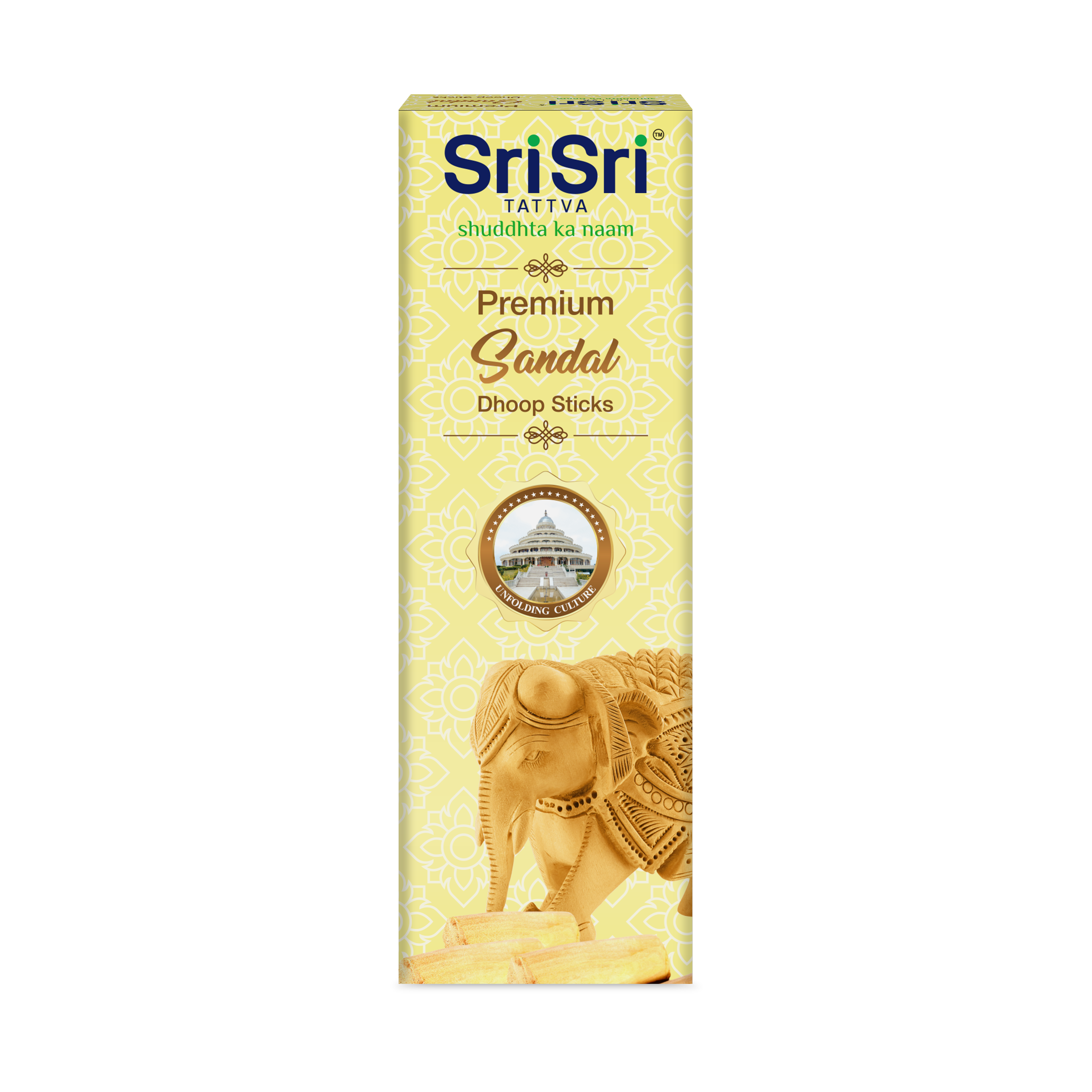 Premium Sandal Dhoop Sticks For Pooja | 30 Dhoop Batti / Sticks | Fragrances – Natural Sandal | Bamboo-less | Free Stand | 50 g