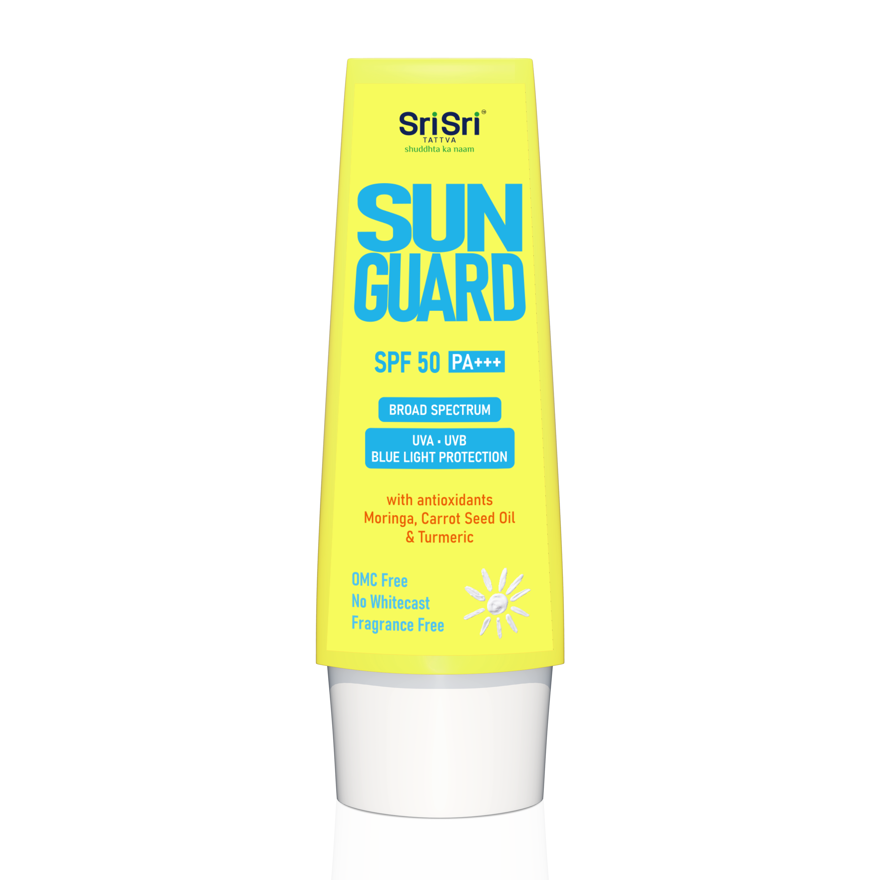 Sunguard, SPF 50 PA +++ | With Anti Oxidants Moringa, Carrot Seed Oil & Turmeric | 50 g