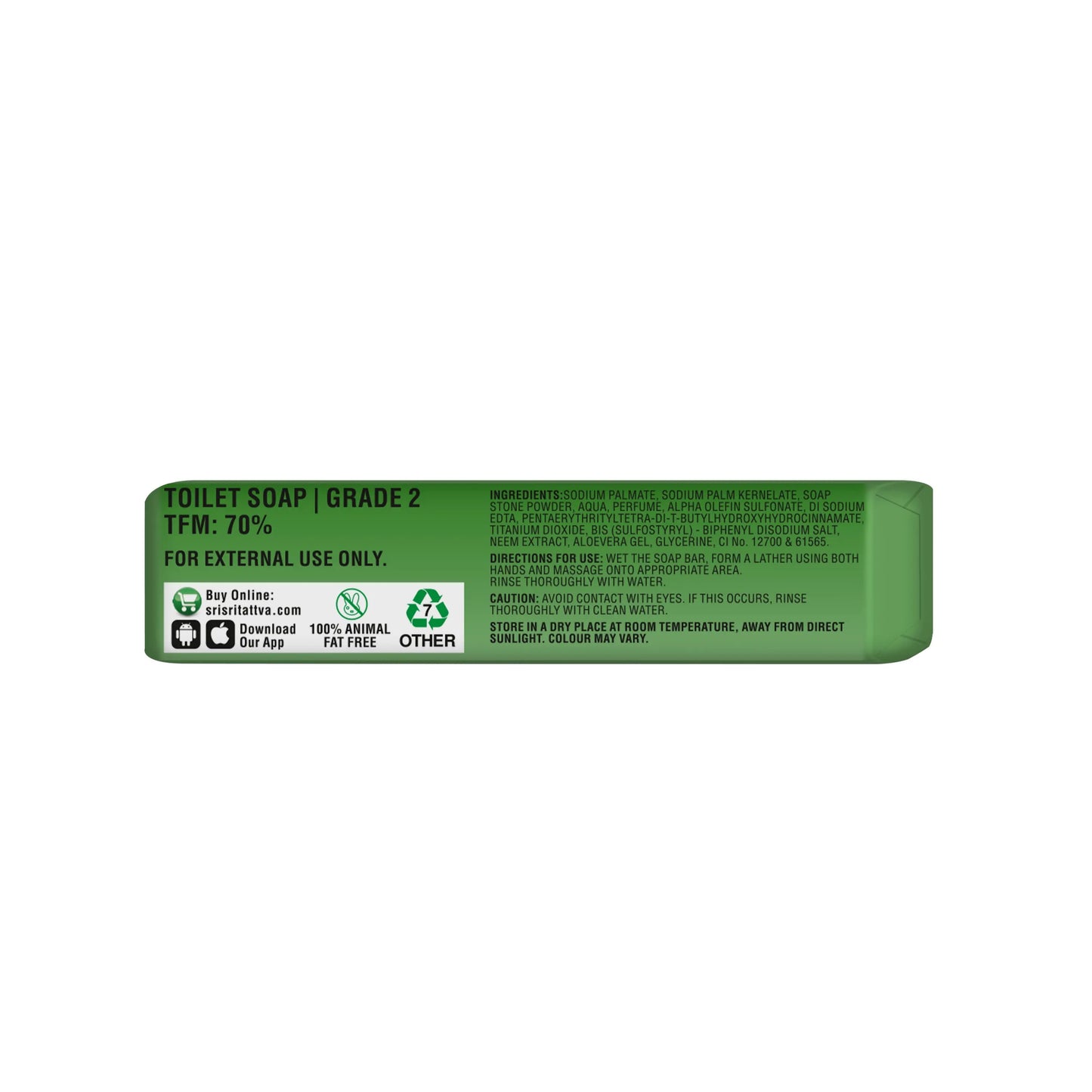 Neem & Aloevera Soap | Natural Antibacterial | Buy 3 Get 1 Free | 75 g Each
