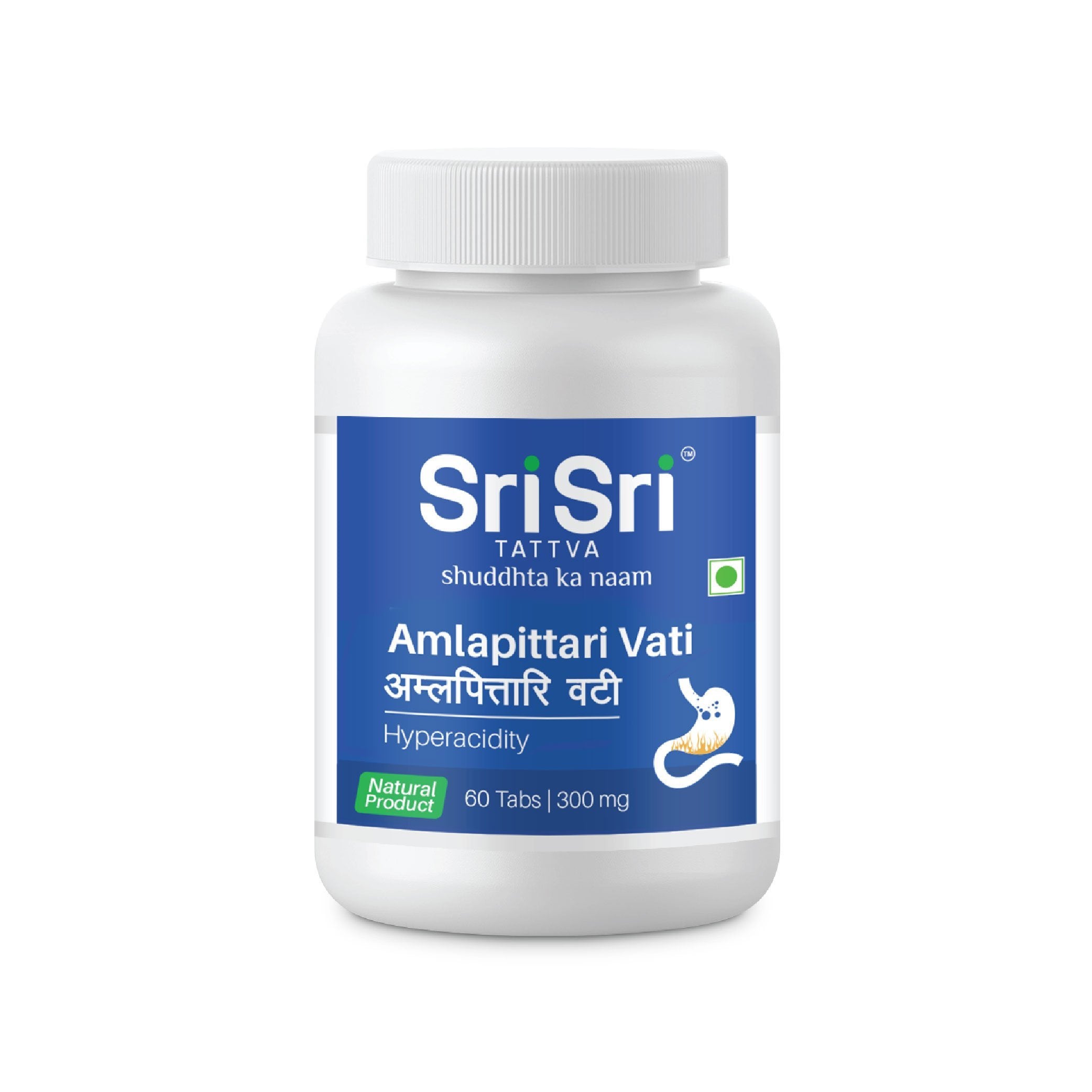 Amlapittari Vati - Hyperacidity, 60 Tabs | 300mg - Sri Sri Tattva