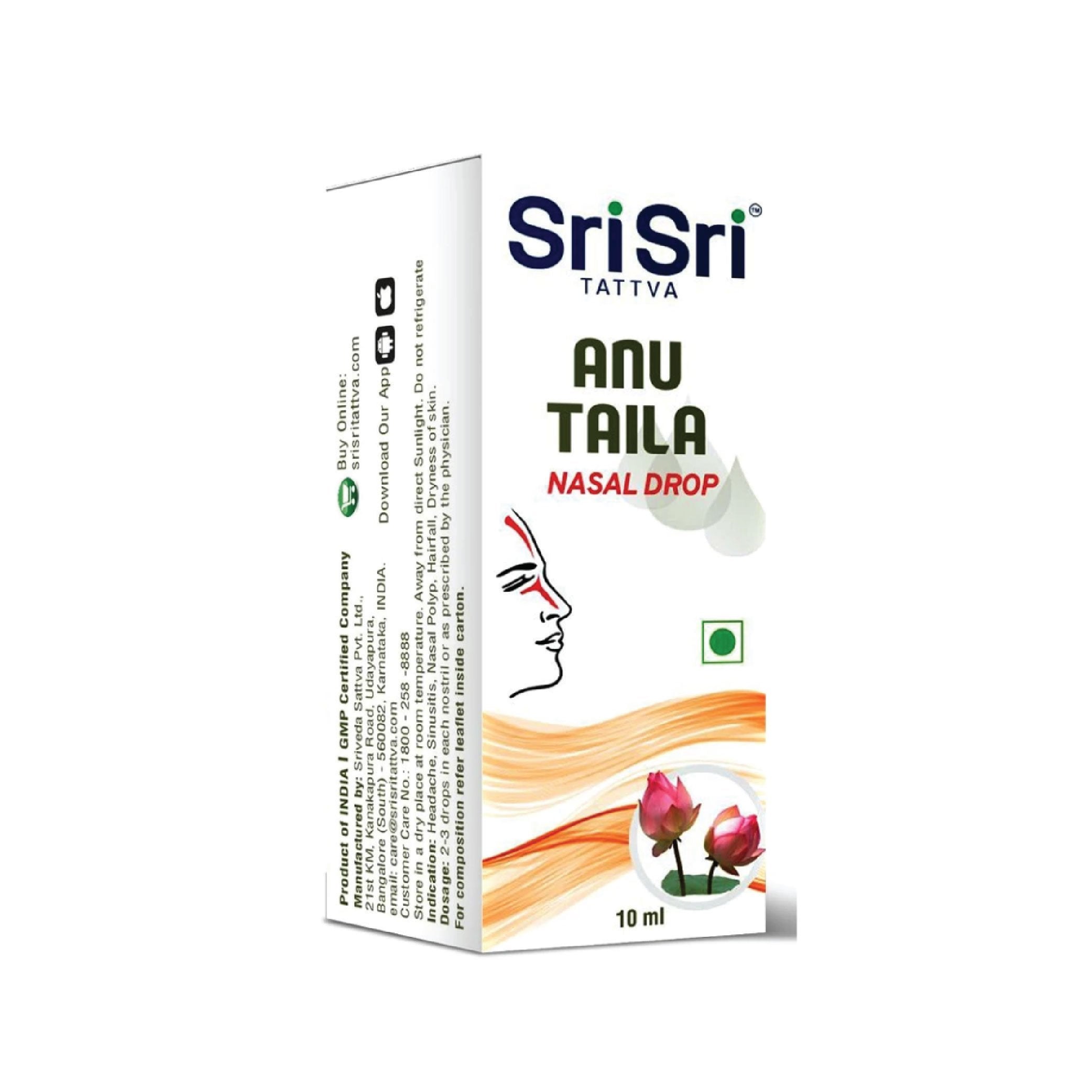 Anu Taila - Nasal drops, 10ml - Sri Sri Tattva