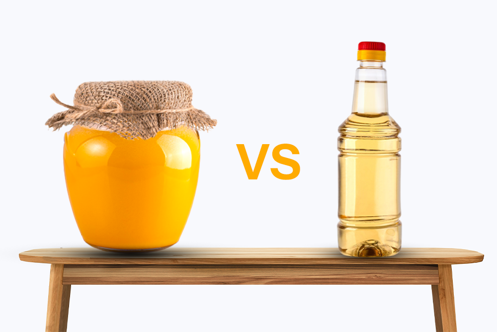 Pure ghee vs vegetable oils in Indian cooking