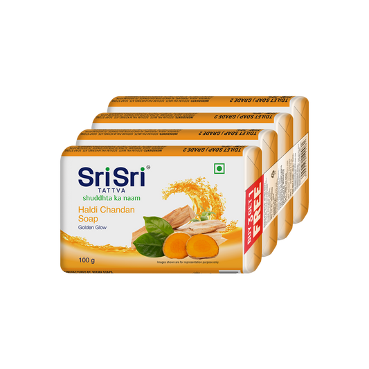 Haldi Chandan Soap | For A Golden Glow | Buy 3 Get 1 Free | 100 g Each
