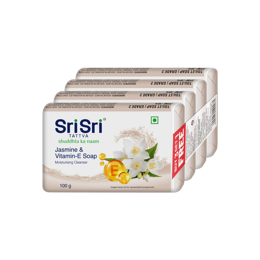 Jasmine & Vitamin E Soap | A Moisturising Cleanser | Buy 3 Get 1 Free | 100 g Each