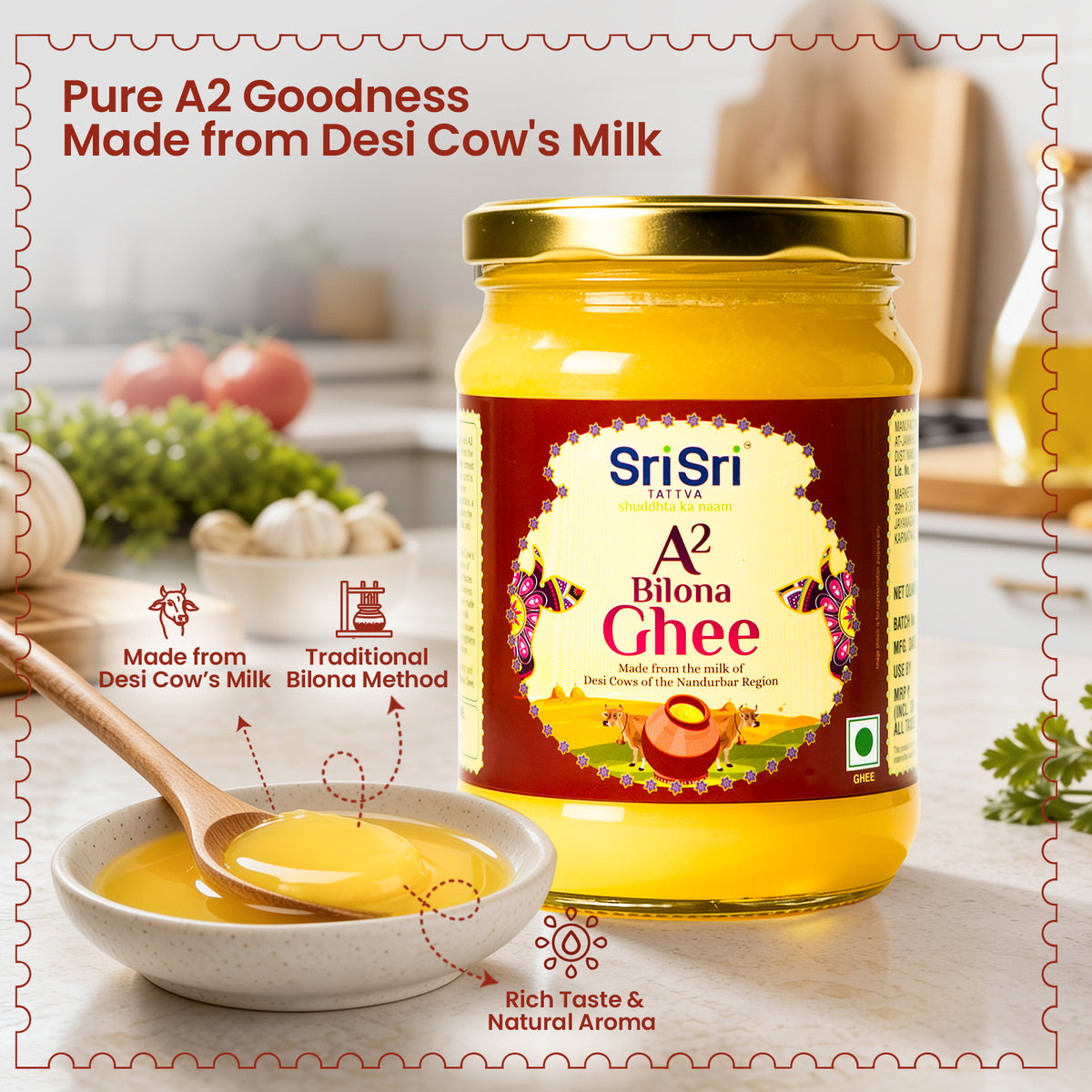 A2 Bilona Ghee, 500 ml