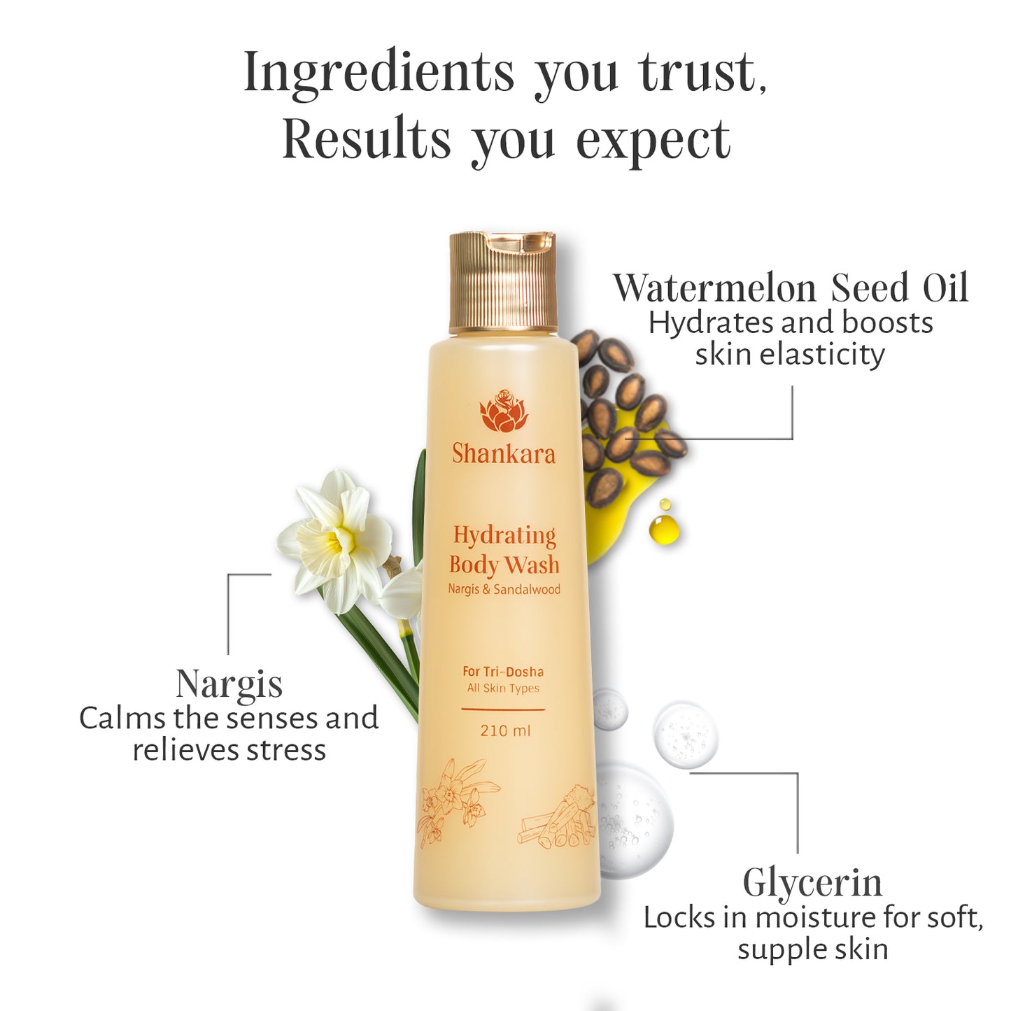 Shankara Hydrating Body Wash, 210 ml