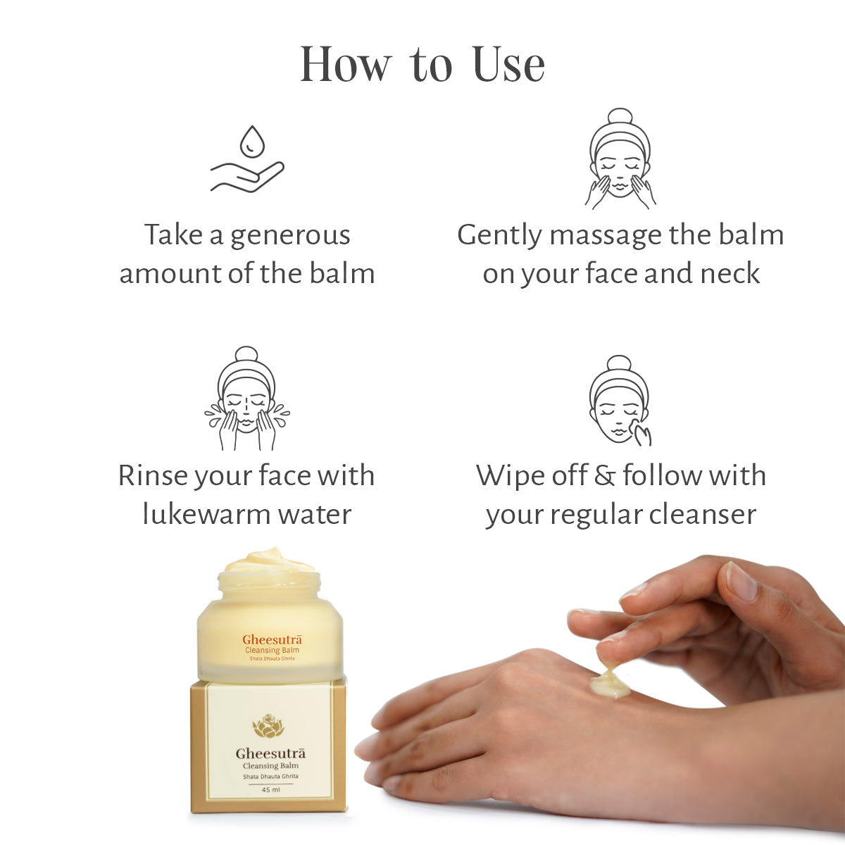 Gheesutrā Cleansing Balm | Enhance your cleansing ritual with Ghee | 45 ml