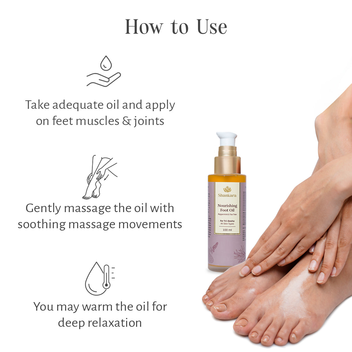 Nourishing Foot Oil, by Shankara - 100 ml