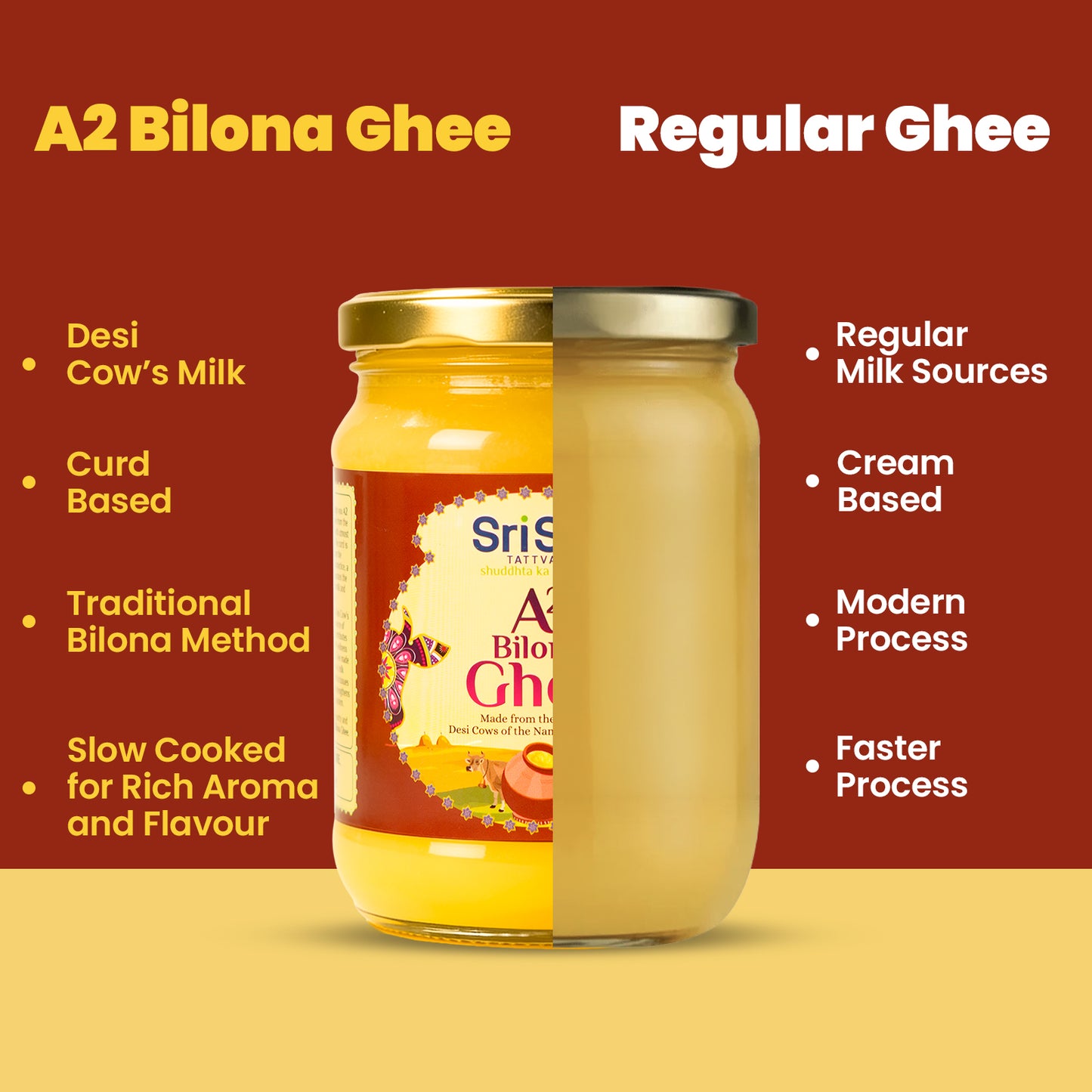 A2 Bilona Ghee, 500 ml