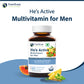 SupaSupp He's Active - Multivitamin For Men | All Round Nutrition For Your Wellbeing | Health Supplement | 60 Veg Cap, 500 mg