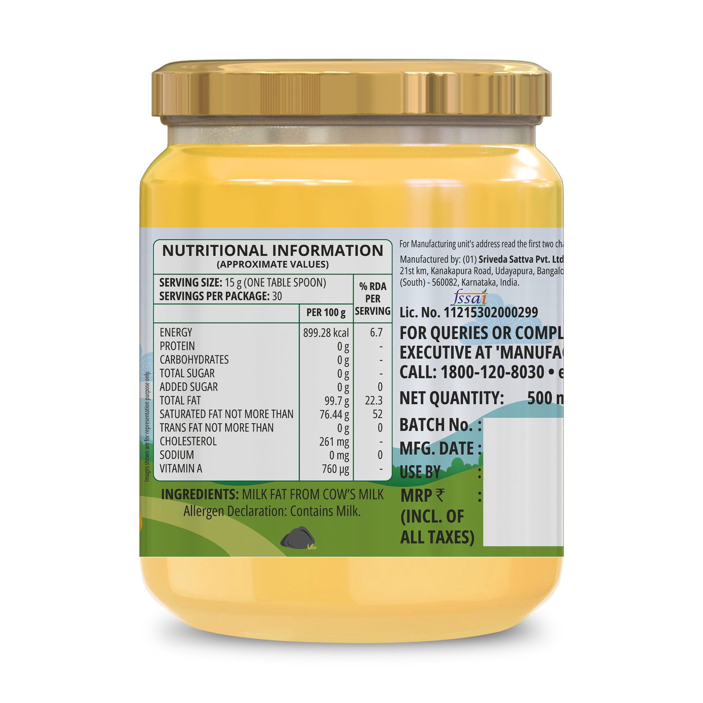 A2 Cow Ghee, 500 ml