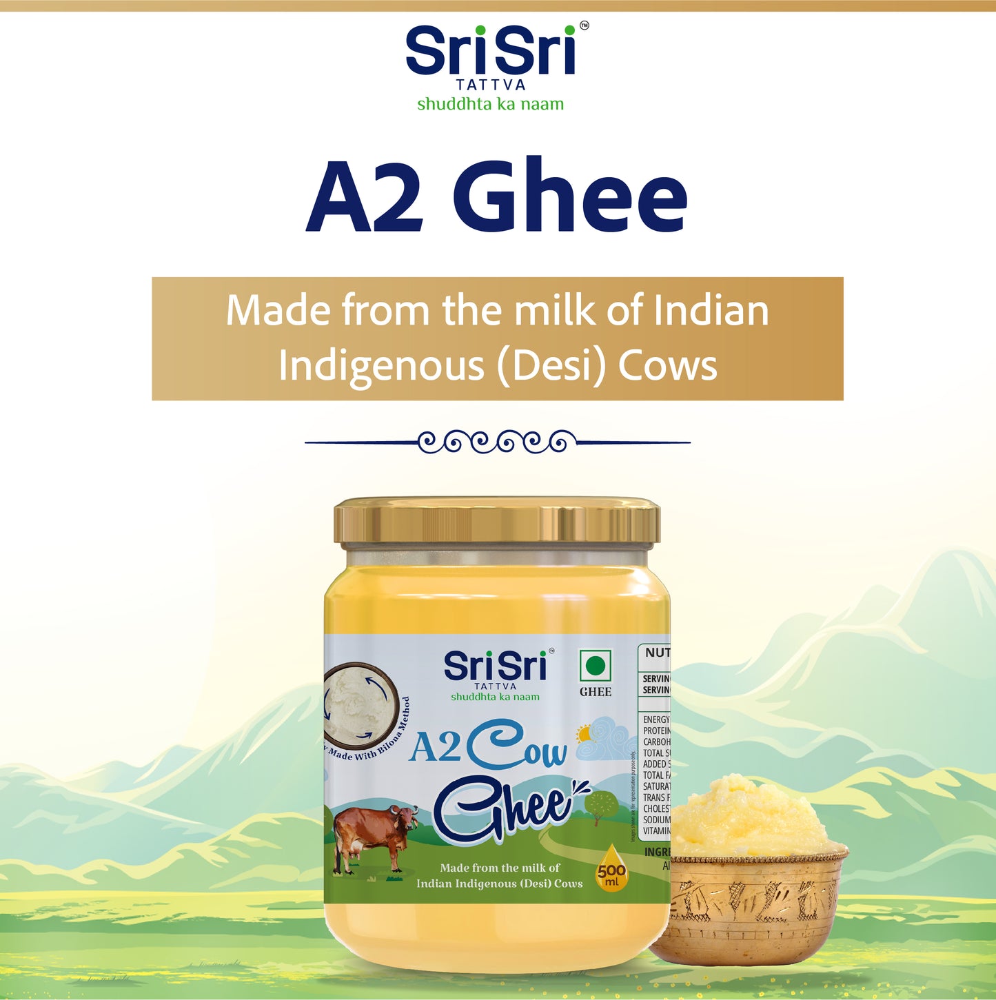 A2 Cow Ghee, 500 ml