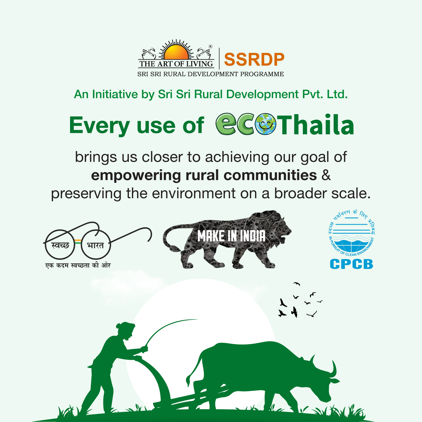 Eco Thaila - ECO Friendly Garbage Bags | Medium - 45 Bags (3 Rolls, 15 bags each) | 19 X 21 Inches | Compostable & Biodegradable