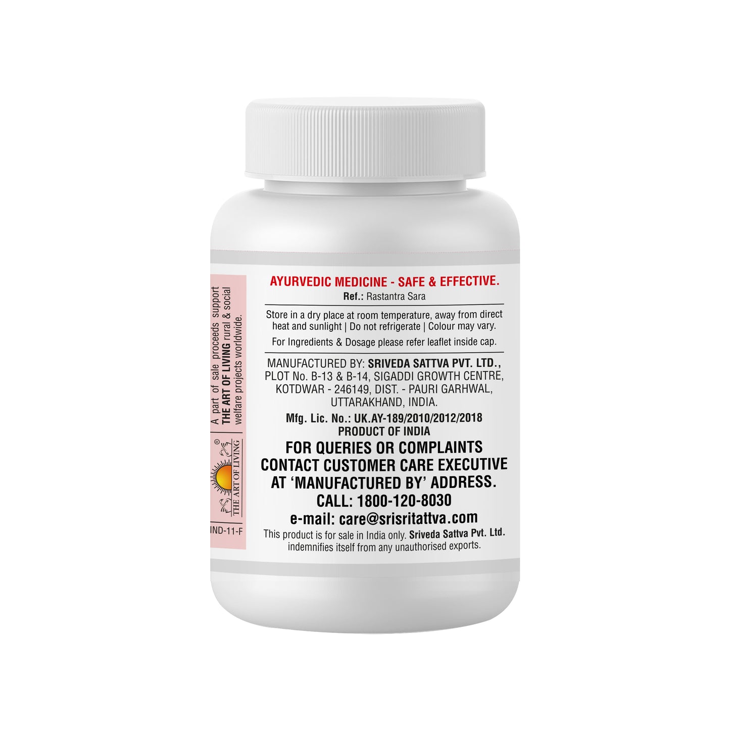 Ashwagandhadi Tablet - Vata Rogas, 60 Tabs | 500 mg