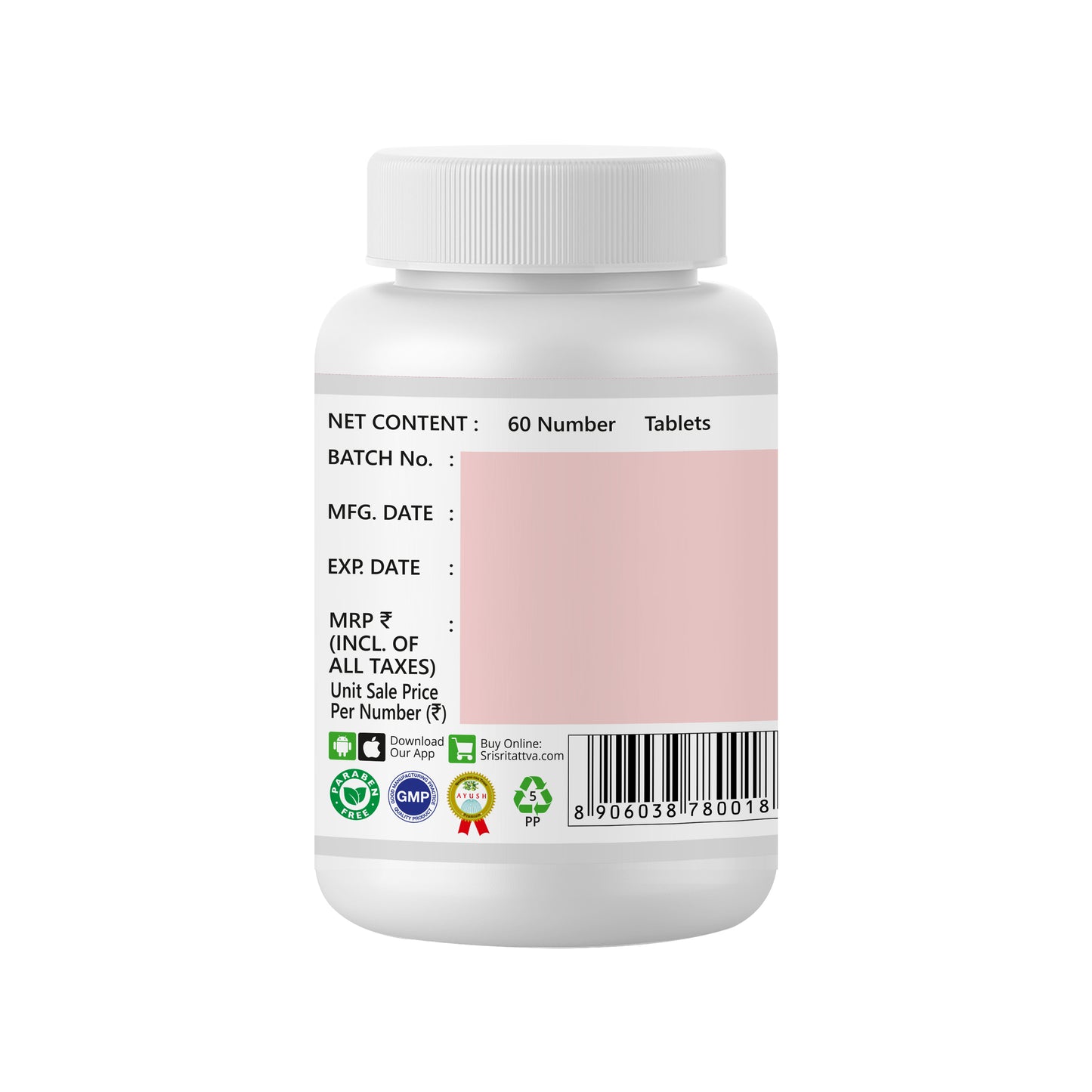Ashwagandhadi Tablet - Vata Rogas, 60 Tabs | 500 mg