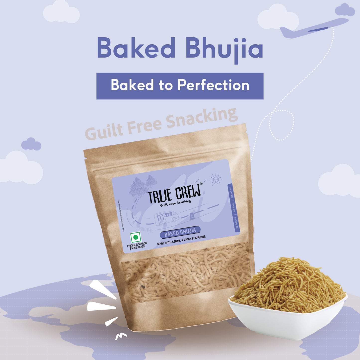 TRUE CREW - Baked Bhujia, 100 g