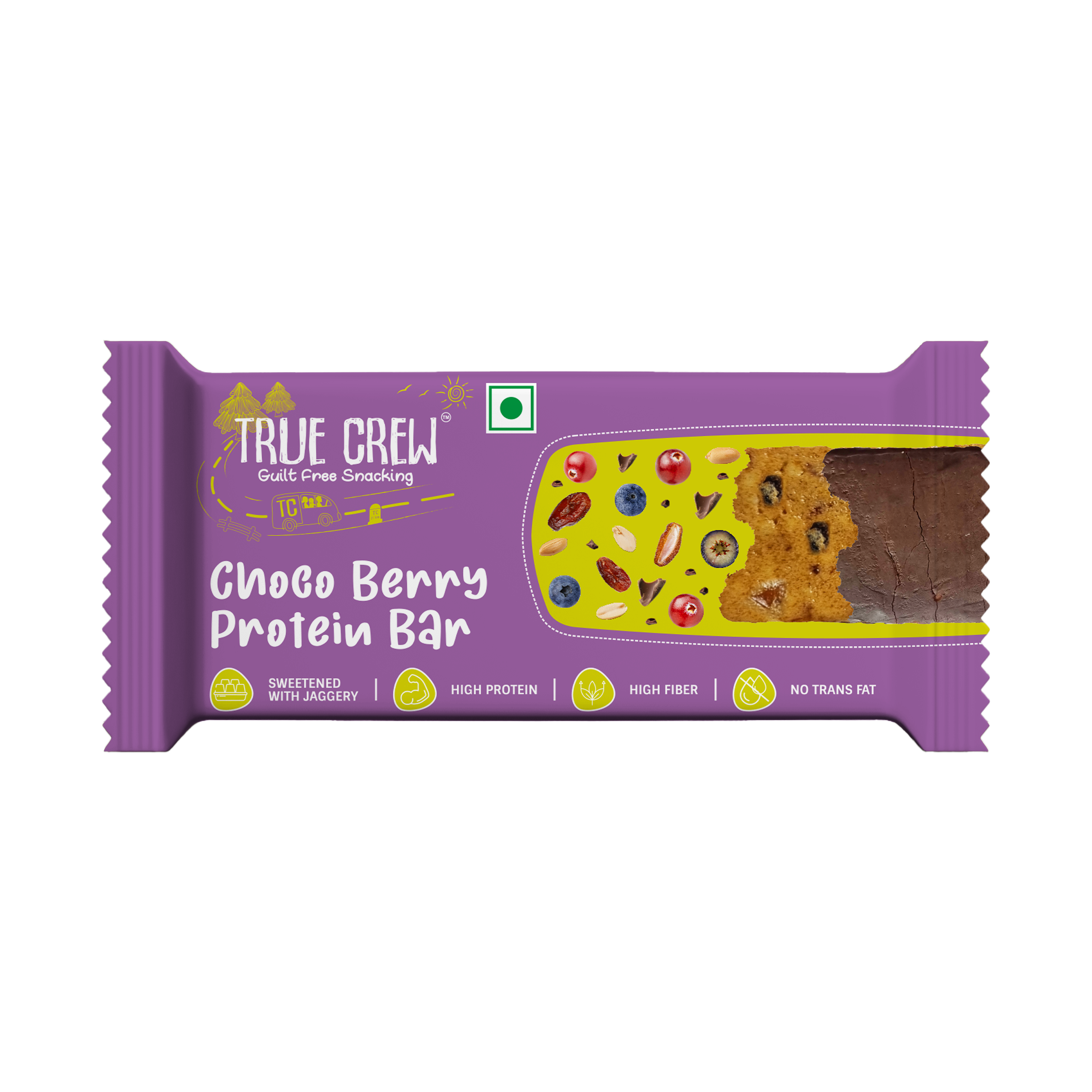 TRUE CREW - Choco Berry Protein Bar, 25 g