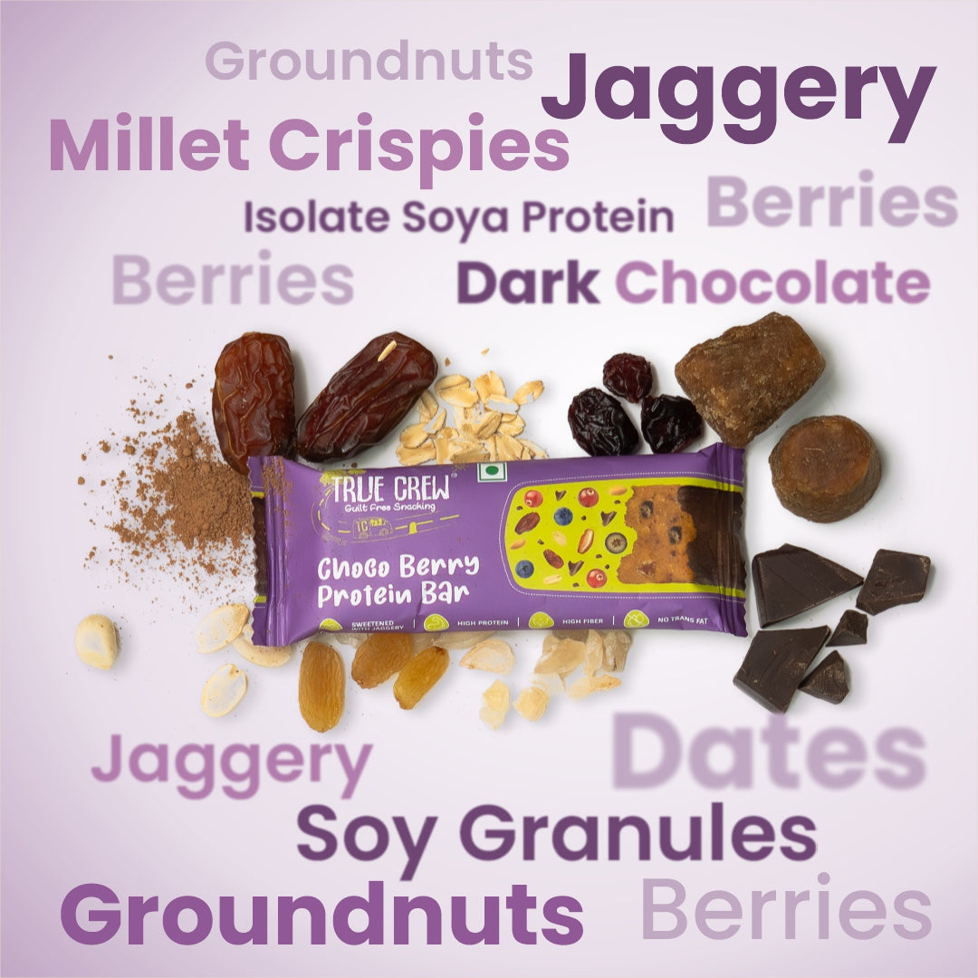 TRUE CREW - Choco Berry Protein Bar, 25 g