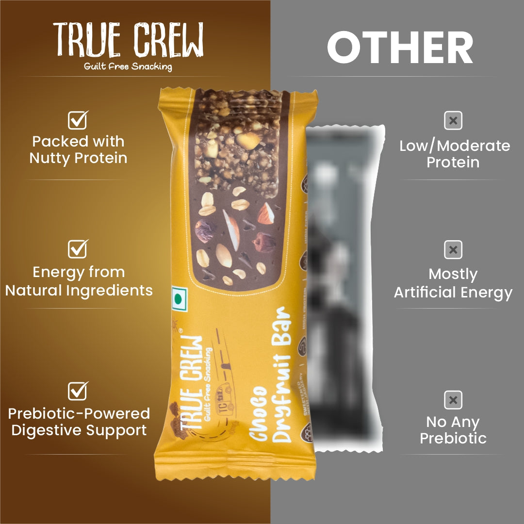 TRUE CREW - Choco Dryfruit Bar, 25 g
