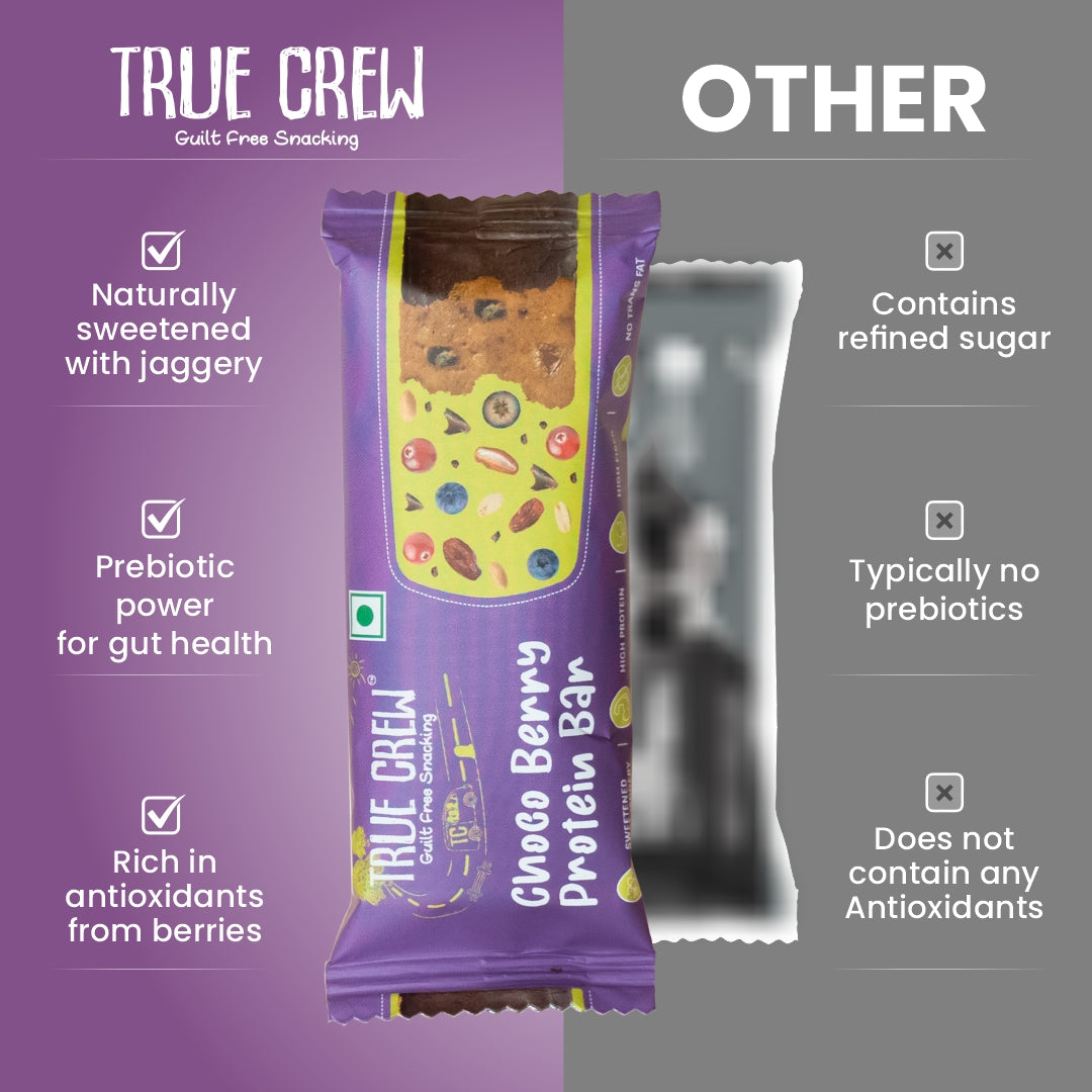 TRUE CREW - Choco Berry Protein Bar, 25 g