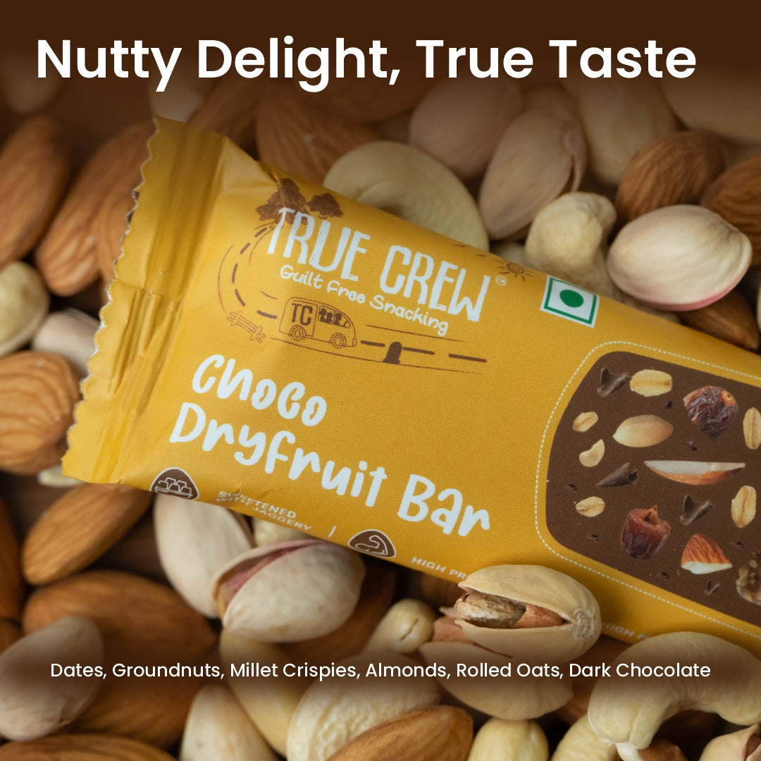 TRUE CREW - Choco Dryfruit Bar, 25 g