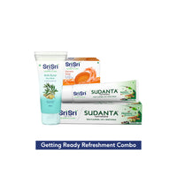 Getting Ready Refreshment Combo (Sudanta Toothpaste, Glycerin Soap,  Anti Acne Face Wash )