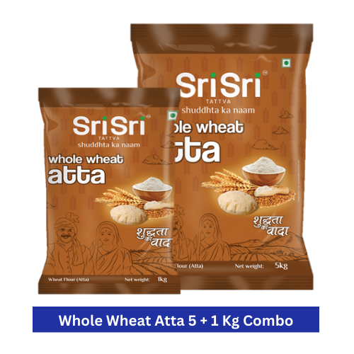 Whole Wheat Atta, 5 +1 Kg (6 Kg Combo)