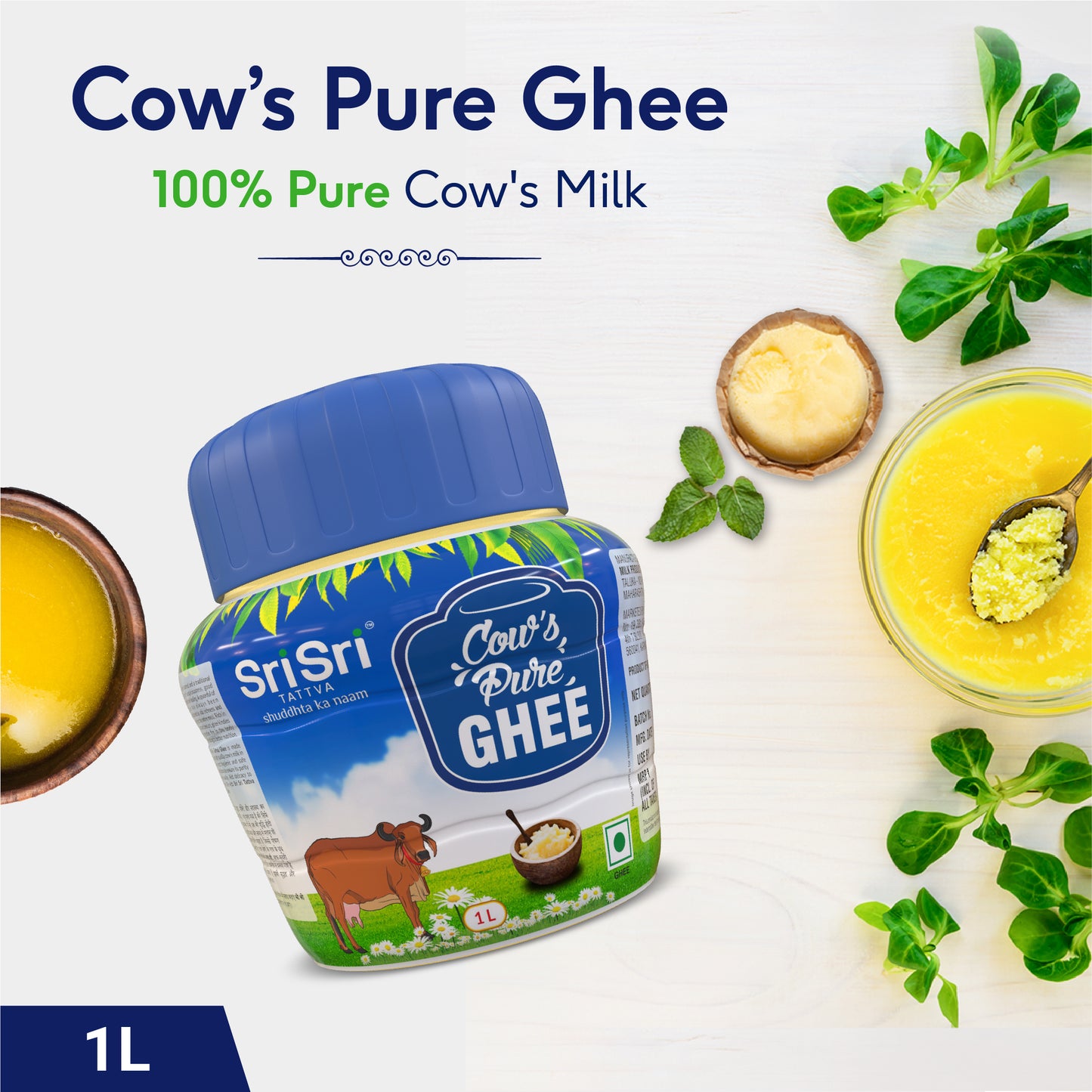 Cow's Pure Ghee, 1 L Jar