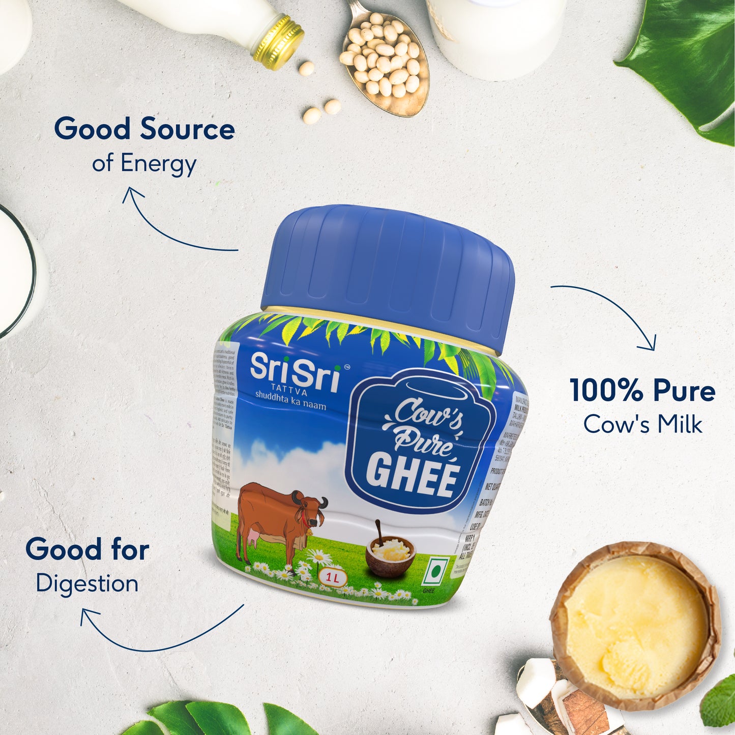 Cow's Pure Ghee, 1 L Jar