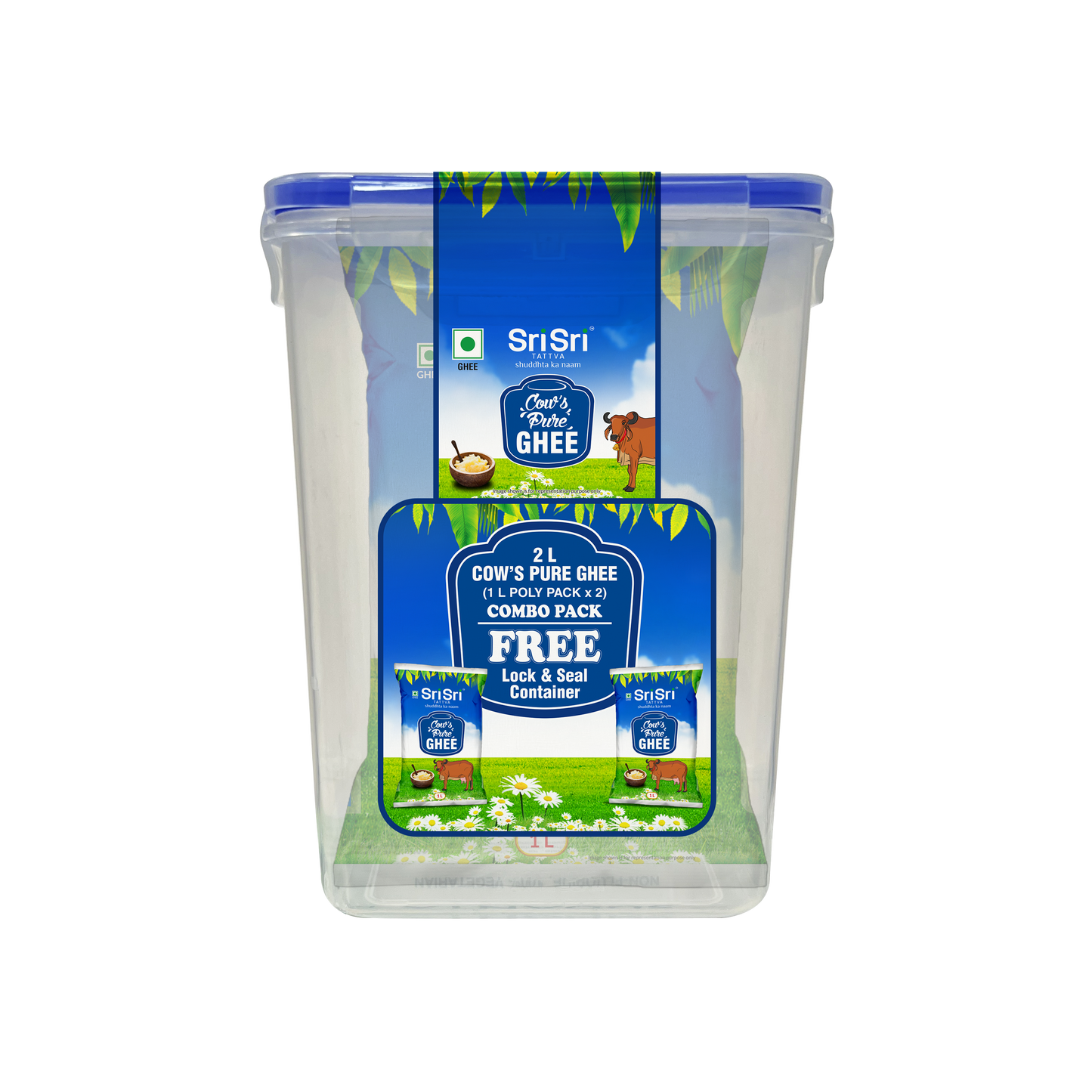 Cow’s Pure Ghee, Pouch 2 L With Container