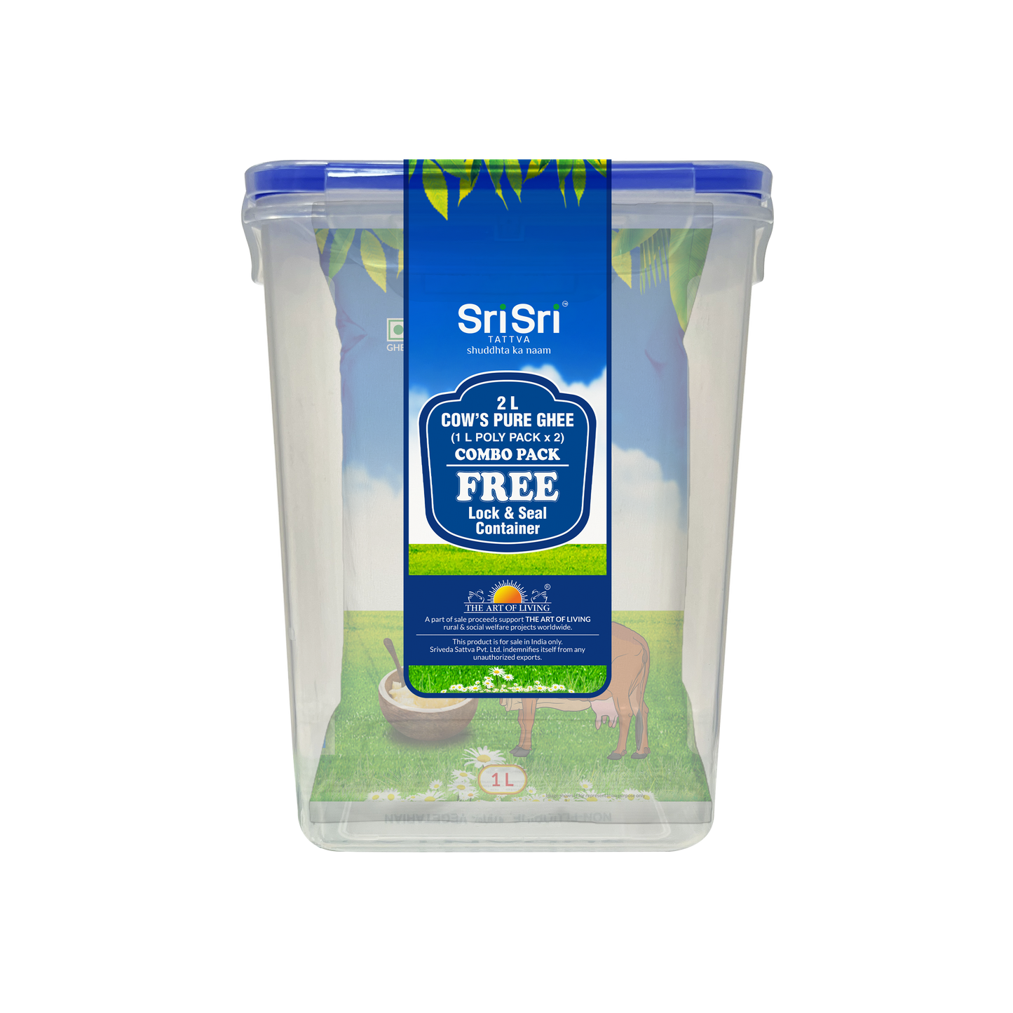 Cow’s Pure Ghee, Pouch 2 L With Container