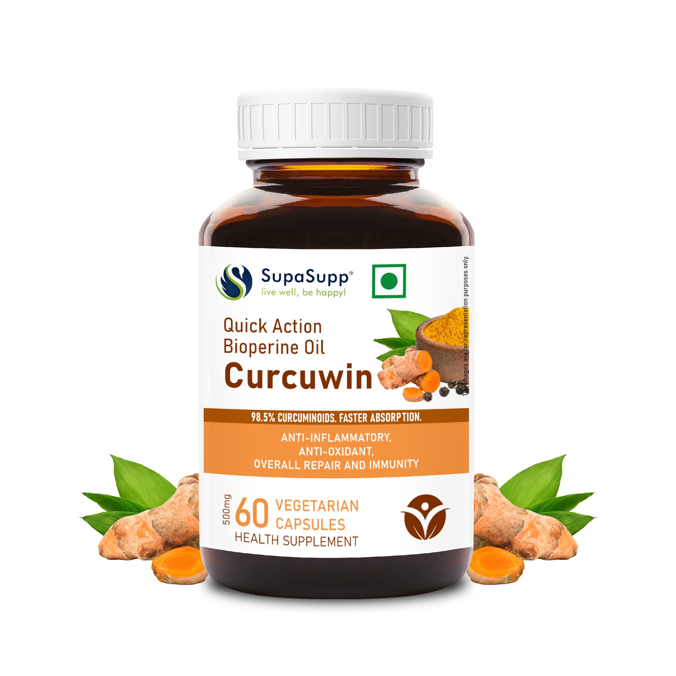 SupaSupp Quick Action Bioperine Oil Curcuwin | Anti-Inflammatory, Anti ...
