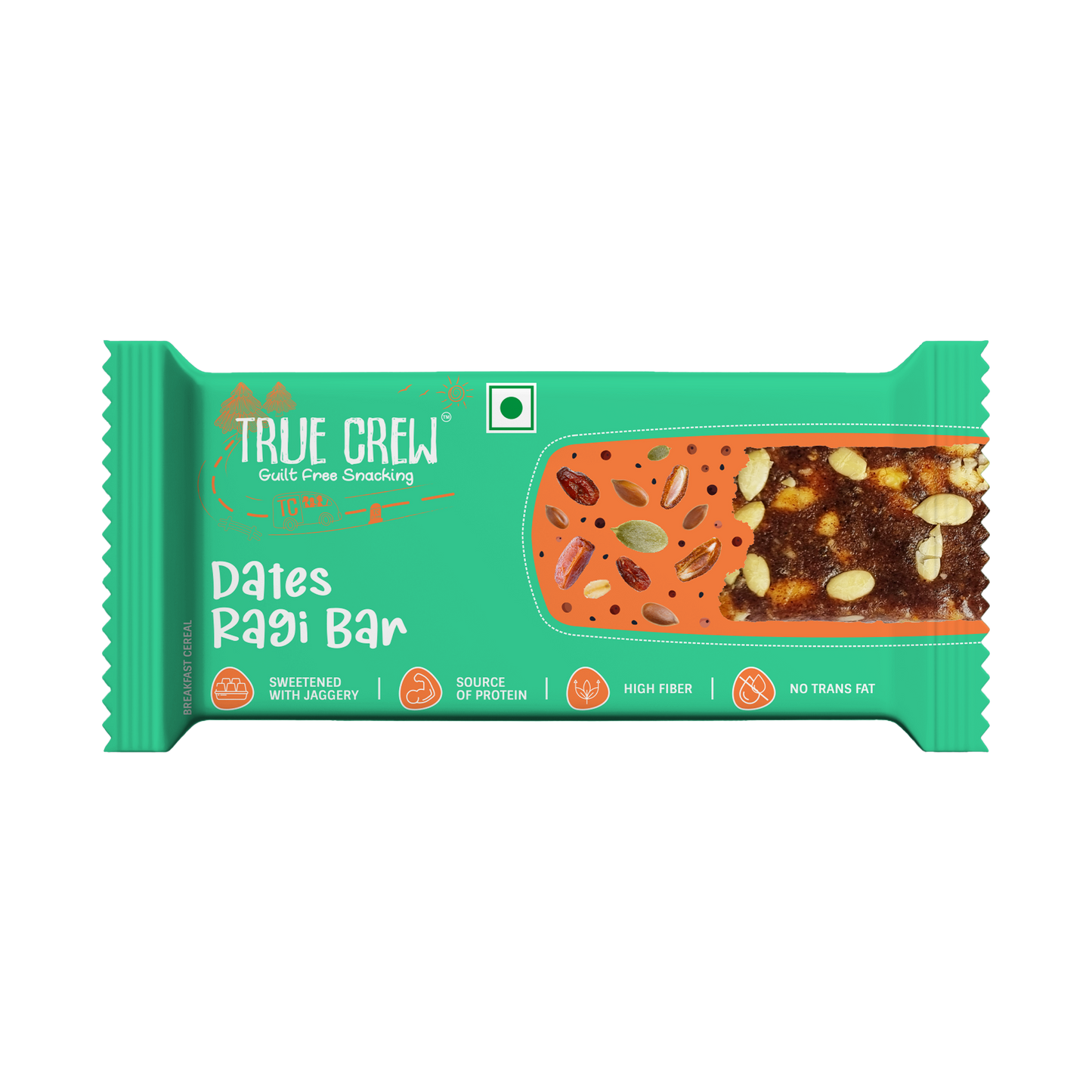 TRUE CREW - Dates Ragi Bar, 25 g