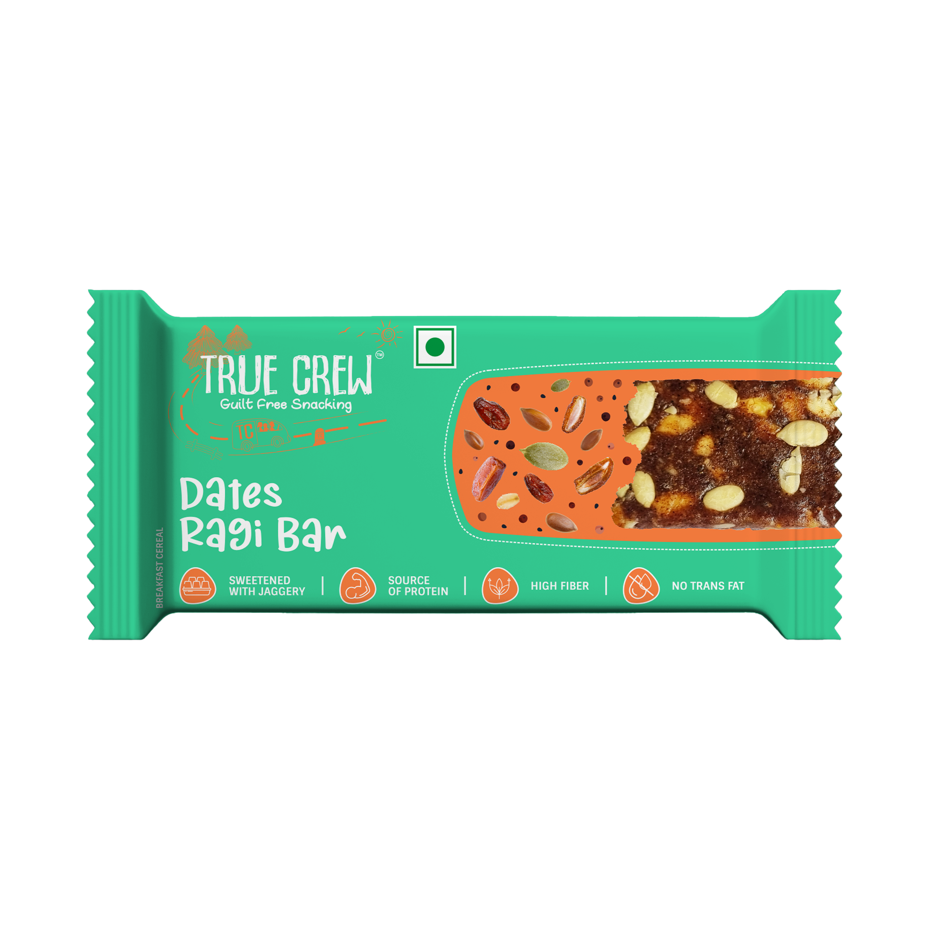 TRUE CREW - Dates Ragi Bar, 25 g