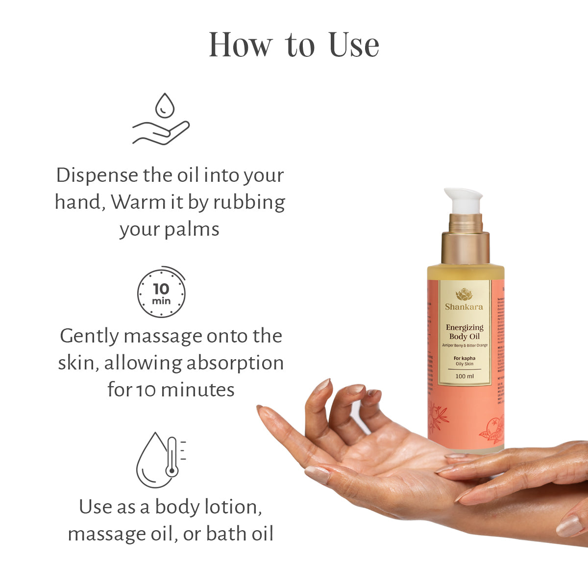 Energizing Body Oil, by Shankara -  100 ml