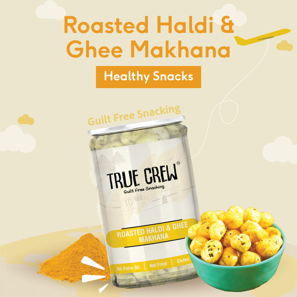 TRUE CREW Roasted Haldi and Ghee Makhana Jar 70 g