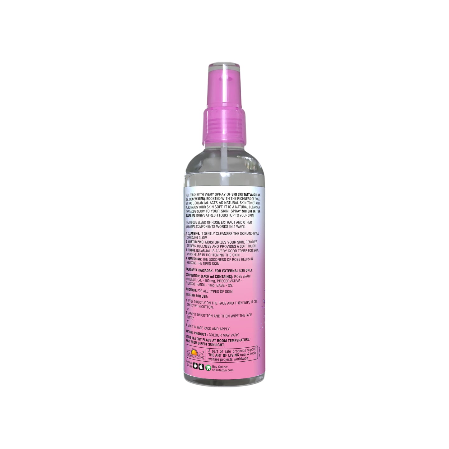 Gulab Jal - Premium Rose Water | Toner Cleanser Moisturizer | Spray Bottle | 300 ml