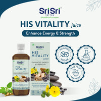His Vitality Juice - Enhances Energy & Strength | Vital Herbs For Male Health - Fortified With Ashwagandha, Shilajeet & Safed Musali | 1 L