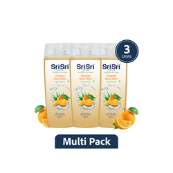 Orange Body Wash (Pack of 3) - Gentle Freshness with Orange & Aloe Vera extract - Value Pack Combos 