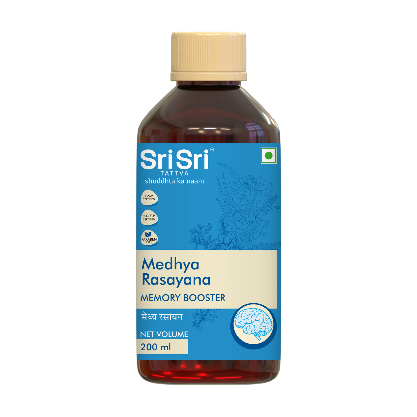 Medhya Rasayana Syrup - For Better Mental Health & Strength | Memory Booster | Helps With Vertigo & Insomnia | 200 ml
