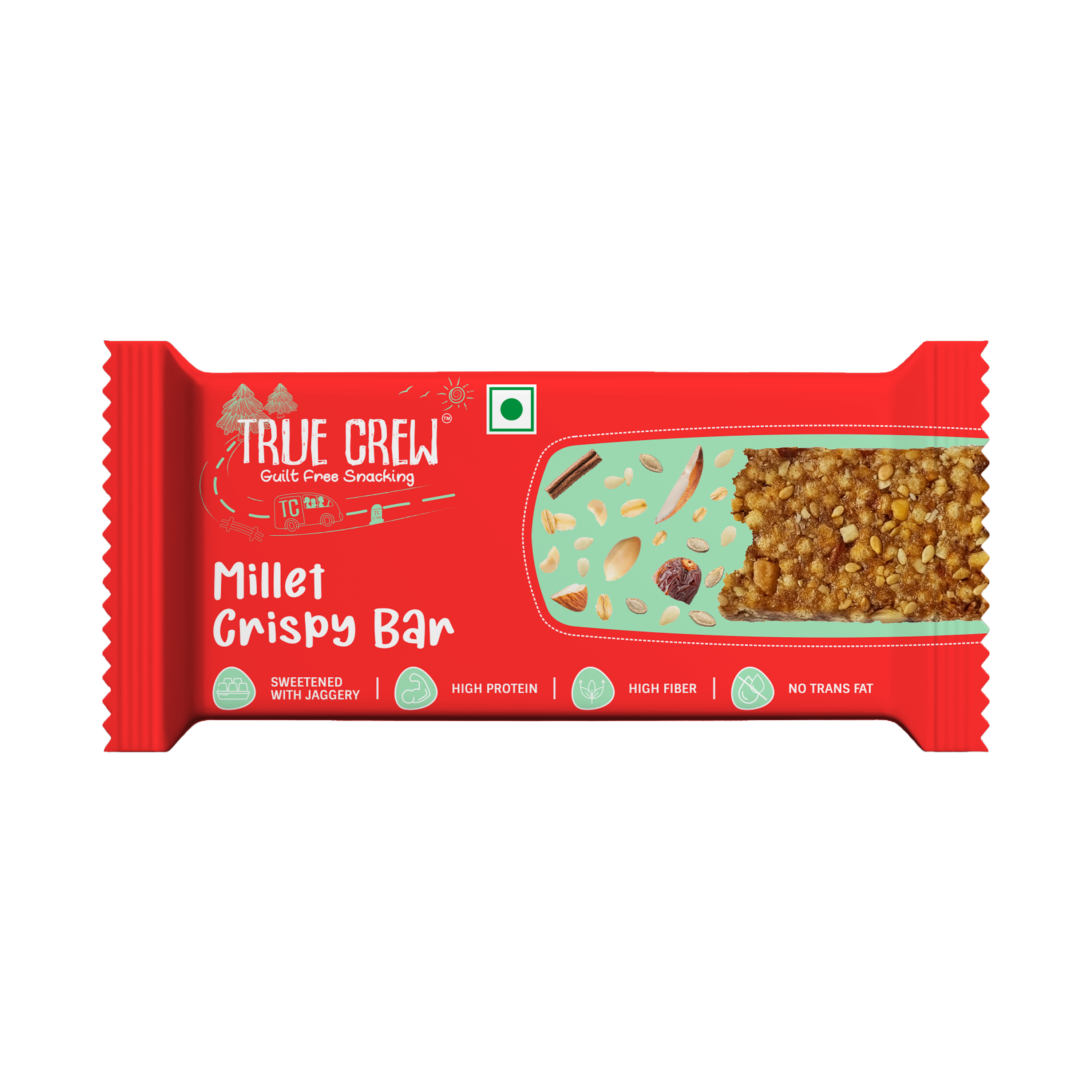 TRUE CREW - Millet Crispy Bar, 25 g