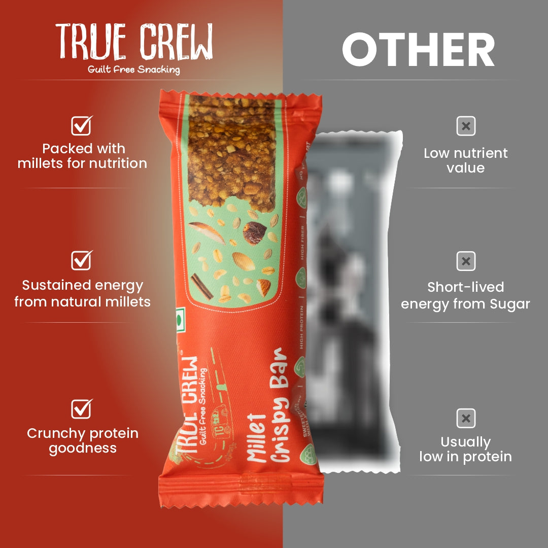 TRUE CREW - Millet Crispy Bar, 25 g