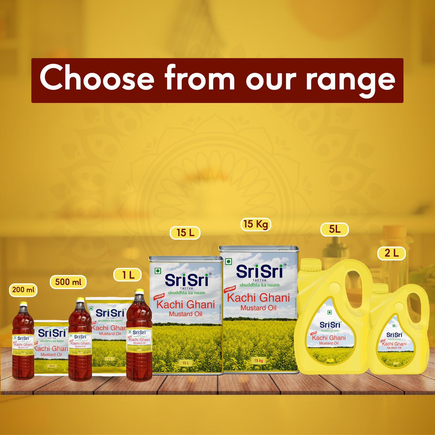 Premium Kachi Ghani Mustard Oil Pouch, 1 L