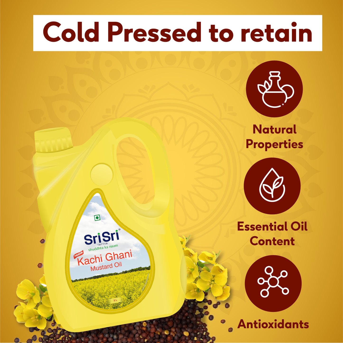 Premium Kachi Ghani Mustard Oil, 2 L